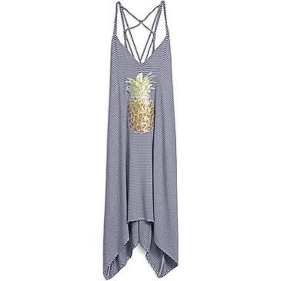 Sperry Global Bazaar Pineapple Blue Dress EUC sz L - Picture 2 of 5